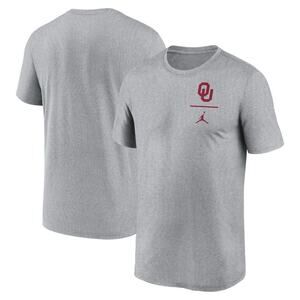 Jordan Nike Dri-FIT Oklahoma Sooners OU Grey Football T-Shirt Men’s Large (New)